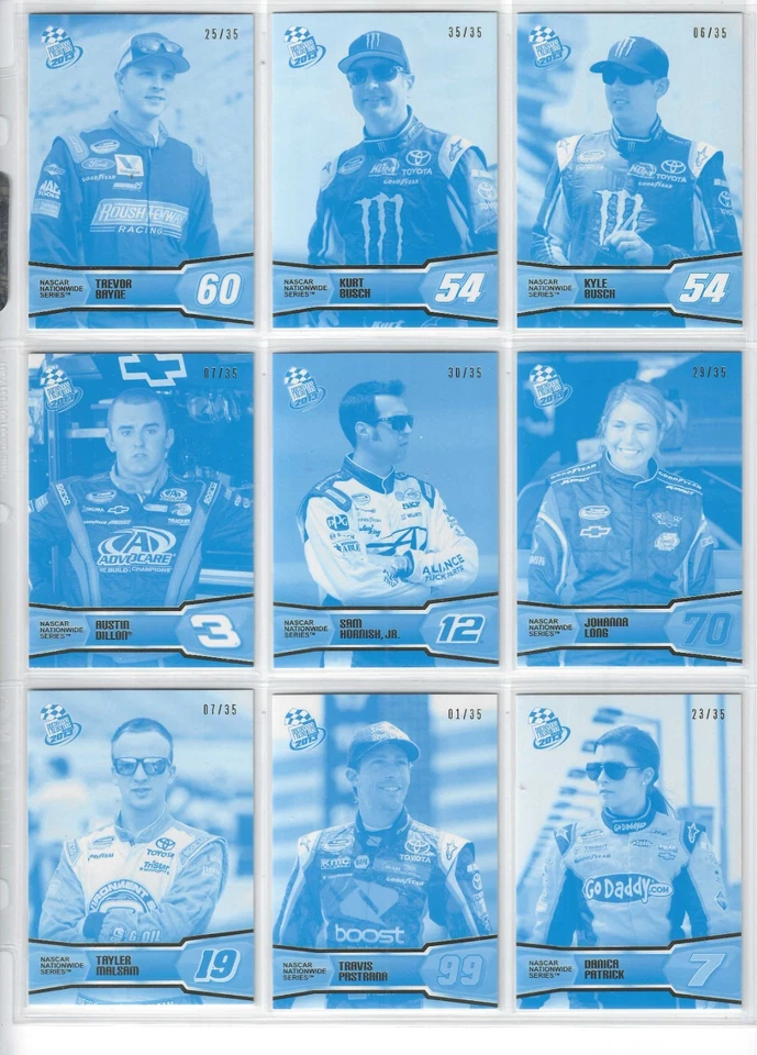*2013 Press Pass COLOR PROOF CYAN PARALLEL #95 Kyle Busch-#07/35!-ONE CARD* - Image 2 of 4