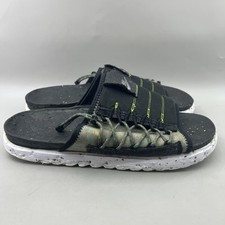 Nike Asuna Crater Slides Men Size 12 Black Gray Comfort Slip On Light Sandals