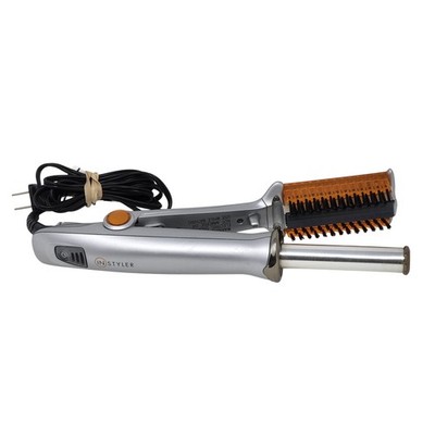 InStyler Rotating Iron Hair Styling Tool Brush Silver Model IS1001.1-19 120V 30W
