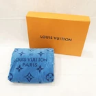 Louis Vuitton Beach Bath Towel M76830 Blue Monogram Cotton Blanket Auth New Box