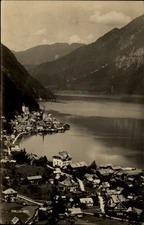 RPPC Hallstatt Austria view vintage postcard c842