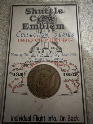 SHUTTLE CREW EMBLEM 1992Collection Series Solid Bronze Mission STS-49