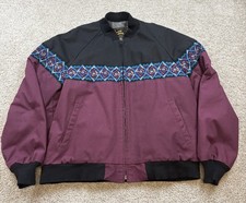 Vintage David James Mens Jacket Large* Aztec Southwestern Cowboy Made In USA