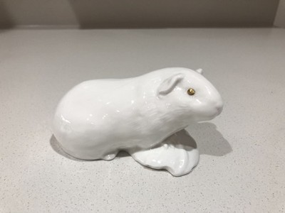 Poole Keramik weiß Bone China Meerschweinchen