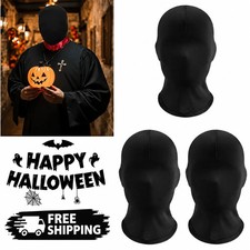 1Pcs Full Face Mask Cover Faceless Skin Masks Halloween Cosplay Spandex Hood USA