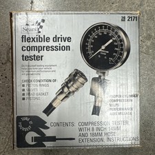 Sears 28 2171 Flexible Drive Compression Tester Kit Made In Usa 0-300 Psi