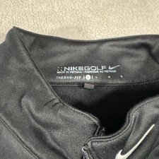 Nike Golf 1/4 Zip Mens Large Black Sweatshirt Pullover Fleece Quarter Zip