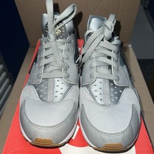 NIKE AIR HUARACHE - SIZE 10 - GRAY SHARK ANTHRACITE HASTA GUM BROWN - PRE OWNED