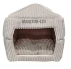 Pet Collection Beige Cushion Cozy 2-in-1 Small Pet Bed For Cat and Dog Cave