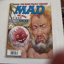 MAD Magazine #404 April 2001 Castaway - Bush Family Circus, We Sink Castaway,