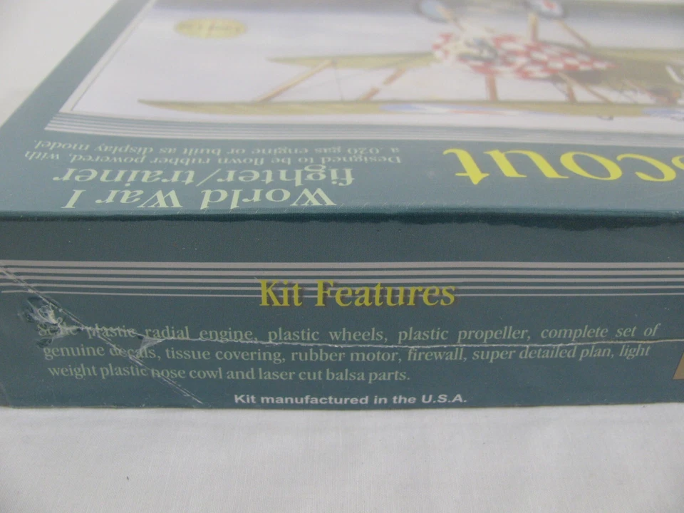 Guillow's Balsa Wood 24" Thomas Morse S4C Scout Flying Model Airplane Kit #201 - Image 3 of 4