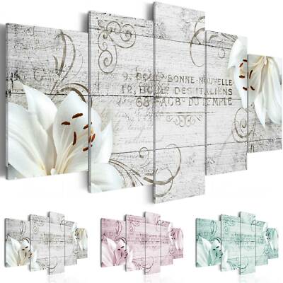FLOWERS ABSTRACT Canvas Wall Art Image Photo Print b-A-0181-b-n