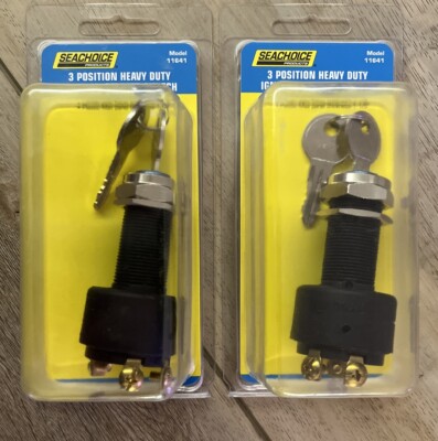 (2) Ct / Seachoice 11641 3-Position Heavy Duty Ignition Starter Switch