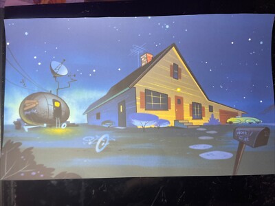 Ren And Stimpy Animation Cel Back￼ground Nickelodeon Cartoon Art Vintage TV R