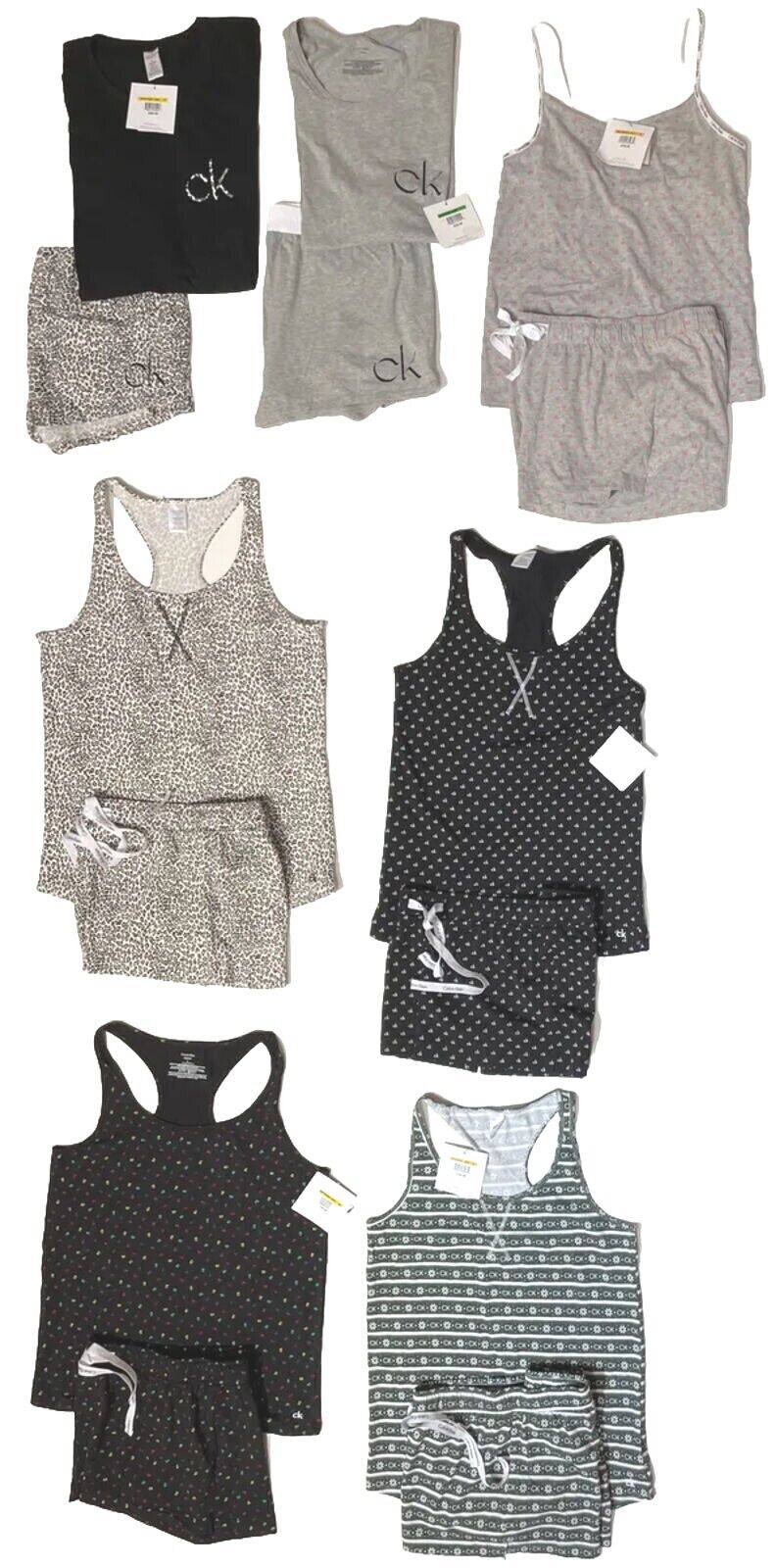 Calvin Klein Women's 2 PC Shorts Sleepwear/Loungewear Sets Sizes: S, M,L,XL  NWT | eBay