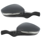 Electric Wing Door Mirrors Peugeot 208 2012-2019 Primed Covers Pair Left & Right