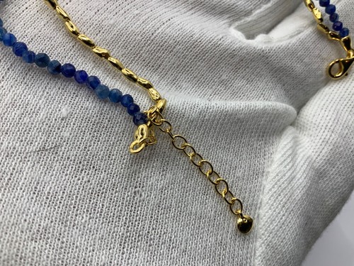 MONICA VINADER Mini Nugget, Edelstein Perlen Armband 18KGold Vermeil + Kyanit UVP 138€ - Bild 3 von 15