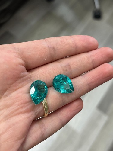 3.50 Ct Certified Natural Flawless Blue Paraiba Tourmaline Loose Pear Gemstone - Picture 6 of 7