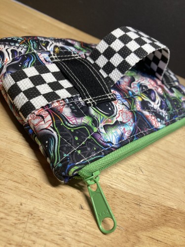 Skulls & Tattoos Handmade Quilted Clutch Purse w/ Hand Strap NEW! - Picture 11 of 20