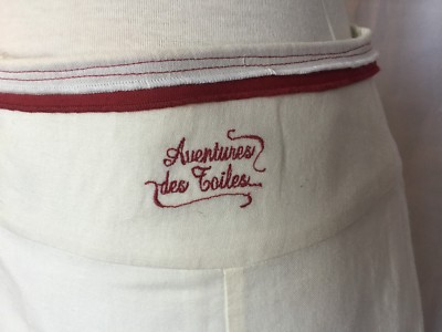 Jupe Aventure Des Toiles - Taille 40 - Blanc Et Rouge - Coton Lin - Neuf Sans étiquettes