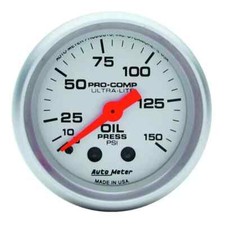 Auto Meter 4323 Ultra Lite Oil Pressure Gauge 0 - 150 Psi Mechanical 2 116