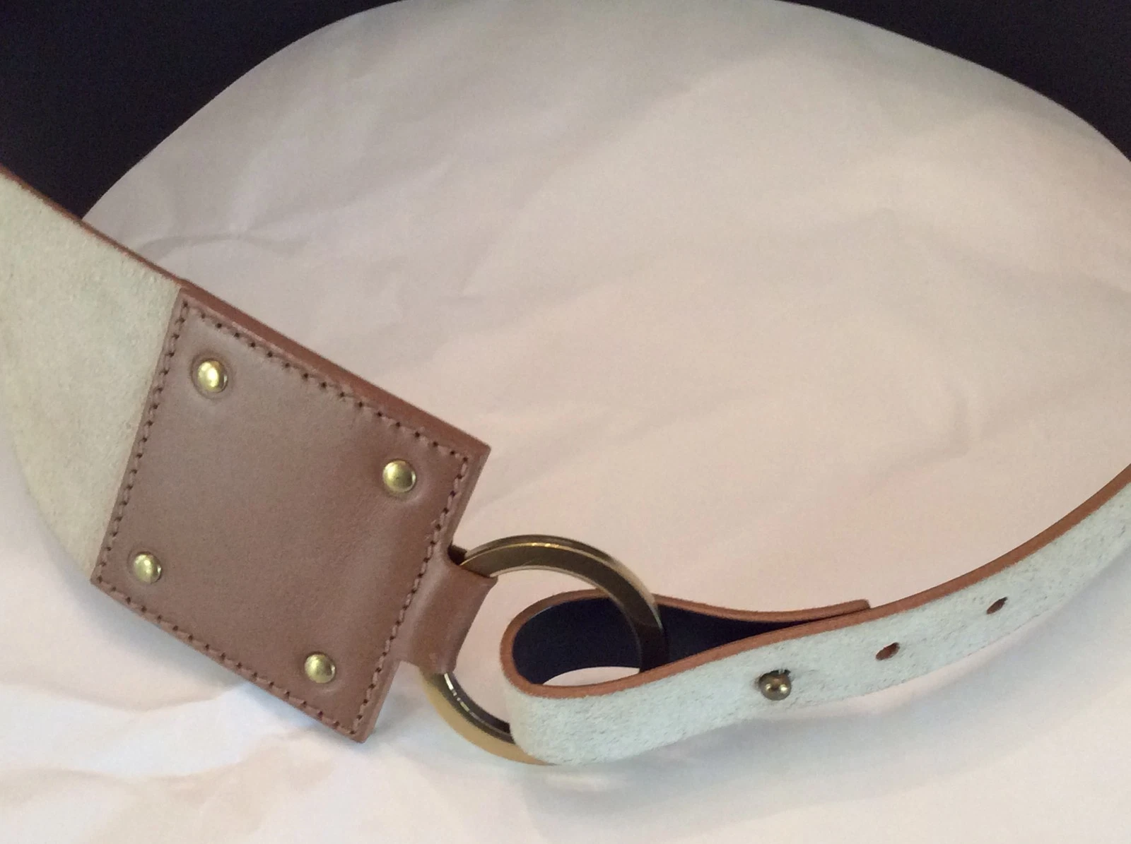 Ceinture femme Gucci en daim et cuir NEUVE   Taille 31 33