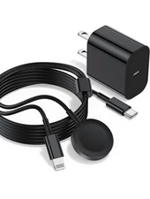 Apple Watch Charger，Upgraded USB C Charger for iWatch, 2 in 1 iPhone and iWatch
