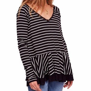 striped peplum tee