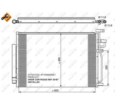 Condenser, Air Conditioning EASY FIT NRF 35775 for Chevrolet