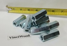 7/16-14 x 1-3/4" 5/8" Wide , 10 COUPLING Nut, Zinc Finish. Shipped Fast.