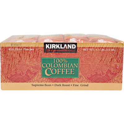 Kirkland Signature 100% Colombian Coffee, Supremo Bean Dark Roast