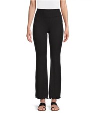 No Boundaries Junior s Ribbed Flare Pants With Lettuce Edge Hem Black XXL 19