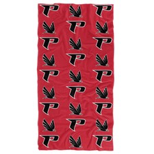 Polk State College Beach Towel/Bath Towel, 30"x60" Logo Pattern