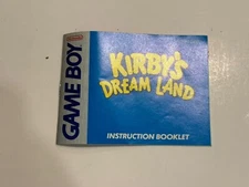 Kirby's Dream Land Original Nintendo Gameboy Instruction Manual Only Nice Shape