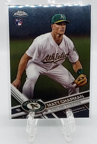 2017 TOPPS CHROME UPDATE MATT CHAPMAN  OAKLAND ATHLETICS ROOKIE #HMT53