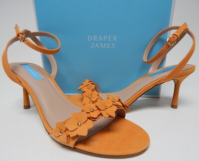 Draper James Alice Size US 10 M EU 41 Women's Floral Heeled Sandals Light Orange
