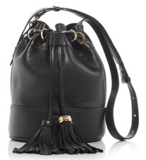 New   See By Chloé Vicki Leather Bucket Bag Black