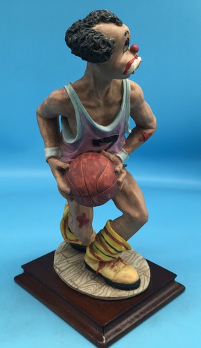 Vintage 1970’s Clown with Basketball Figure On Wood Base - Picture 2 of 12