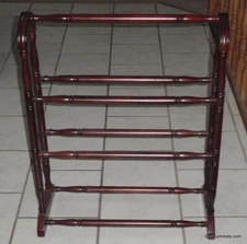 Vintage 90s Wood Quilt Blanket Rack Holder Oak Sunny Designs - CHRISTMAS GIFT!