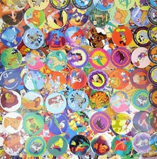 Lot of 100 Disney Themed Pogs / Milk Caps Unsorted! Retro Game Nostalgia!
