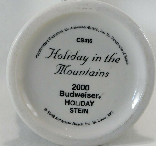BUDWEISER 2000 "Urlaub in den Bergen" Bierkrug CS416  - Bild 5 von 5