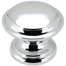 10 Pack 4251CH Polished Chrome Cabinet Hardware Round Knob - 1-3/8" Diameter ...