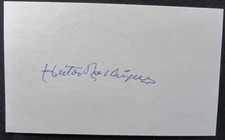 Hector Rodriguez (d2003) -1952 Chicago White Sox -signed 3x5 card-INPERSON w/COA