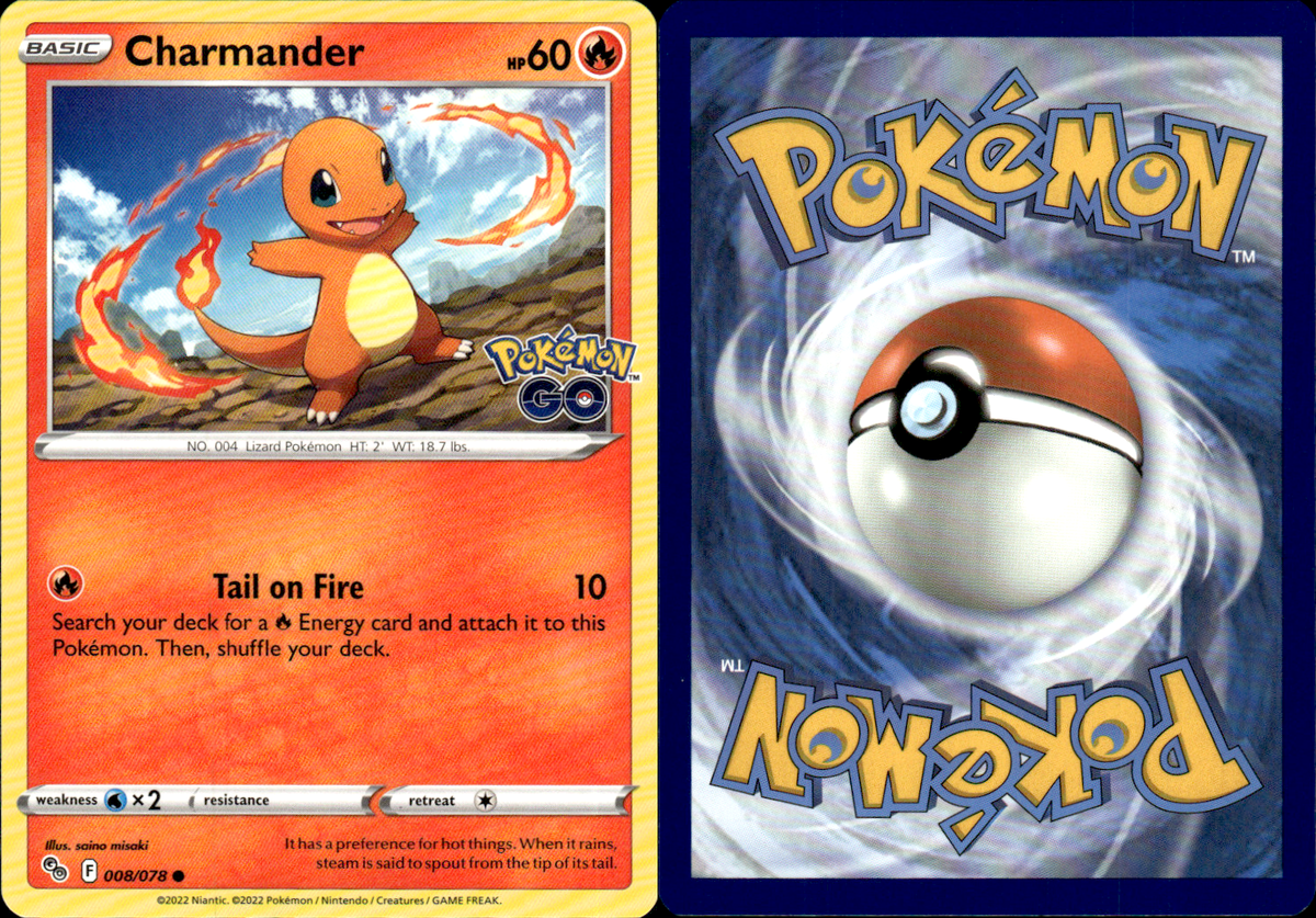Charmander 008/078 - Pokemon Go - Common - Pokemon Card TCG Charmander 008/078 - Pokemon Go - Common - Pokemon Card TCG