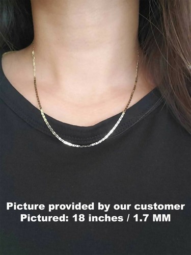 Solid 10K Yellow Gold Mariner Link Chain Necklace, 16" To 30", 1.2MM To 5.5MM - Picture 5 of 10