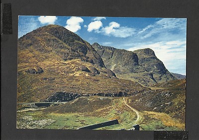 Eine alte farbige Postkarte von Dixon Die drei Schwestern Glencoe Schottland nicht verschickt
