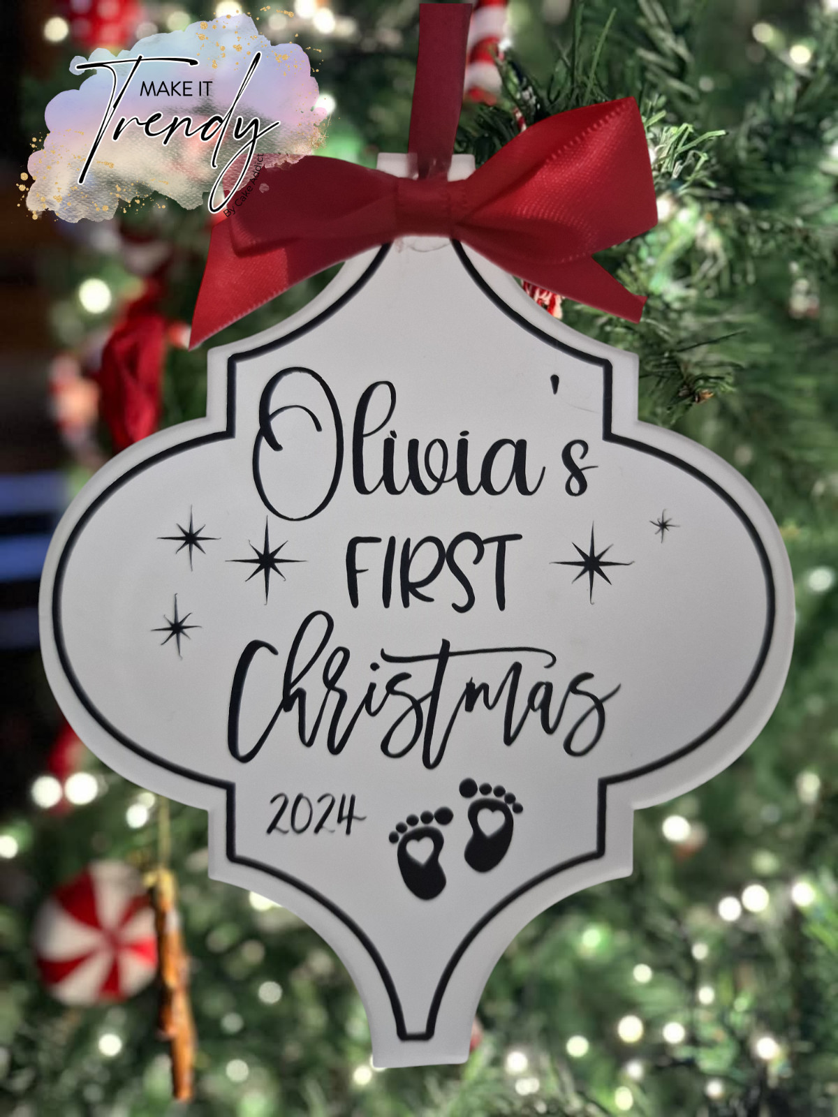 Baby's first Christmas -  Gift acrylic Bauble Tree Decoration