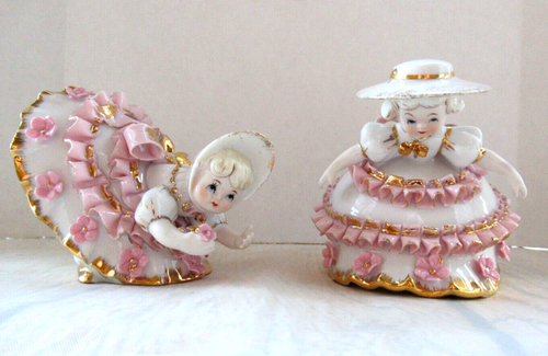 Lefton Pantaloon Bloomers Girl Figurines Japan