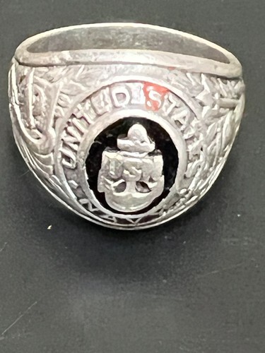 ANILLO NAVAL DE LOS ESTADOS UNIDOS DE LA SEGUNDA GUERRA MUNDIAL ANILLO PLATA ESTERLINA (¿TALLA?) - Imagen 2 de 6