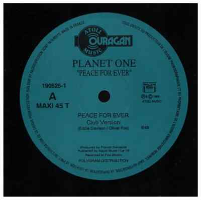 Planet One Peace For Ever Vinyl Single 12inch NEAR MINT Ouragan